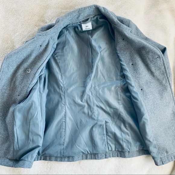 Old Navy Women’s Size S Classic Wool Peacoat Grey - Picture 5 of 7